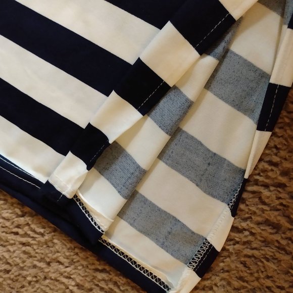 Vogue Fashion Stretchy Sequin Nautical Anchor Striped Maxi Dress Large USA - Picture 7 of 10